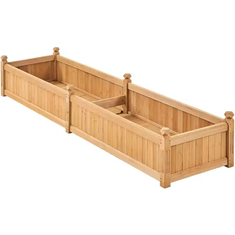 Yaheetech Wooden Raised Garden Bed Garden Planter, Light Brown
