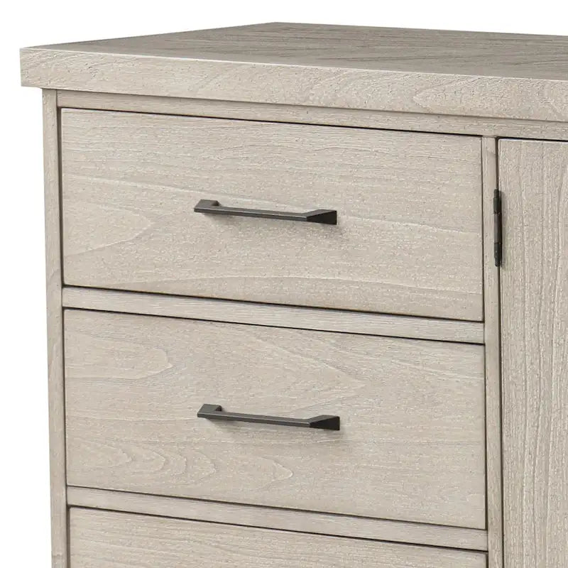 Furniture of America Yetaria Modern Farmhouse Natural 60-inch Solid Wood Buffet Sideboard