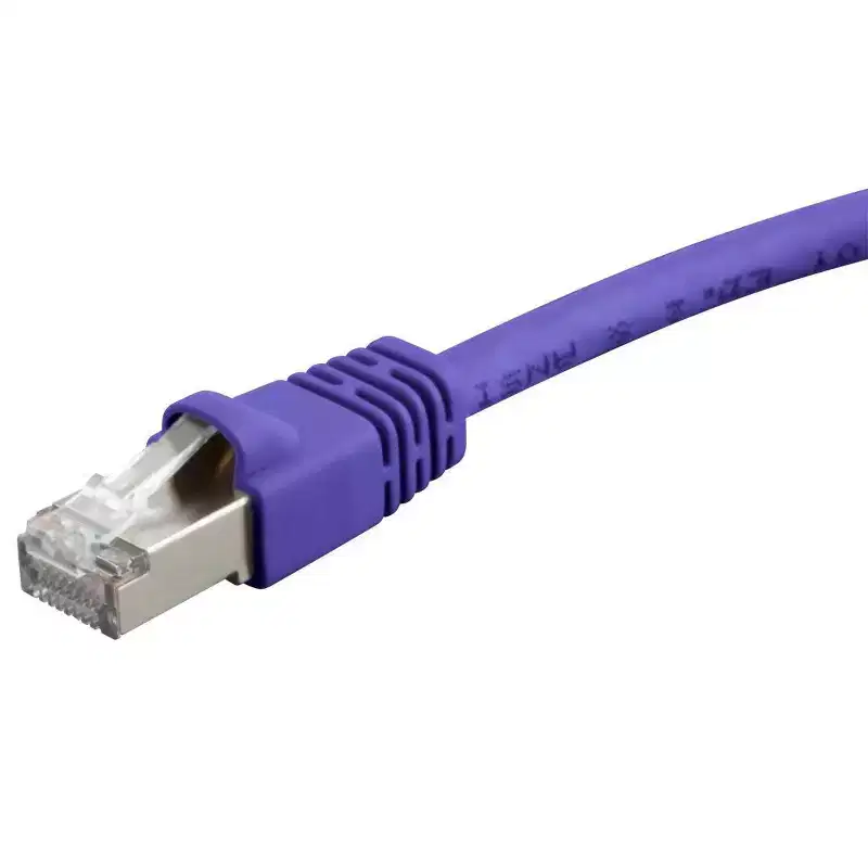 Monoprice Cat6A Ethernet Patch Cable - 7 Feet - Purple | Network Internet Cord - RJ45, 550Mhz, STP, Pure Bare Copper Wire, 10G, 26AWG