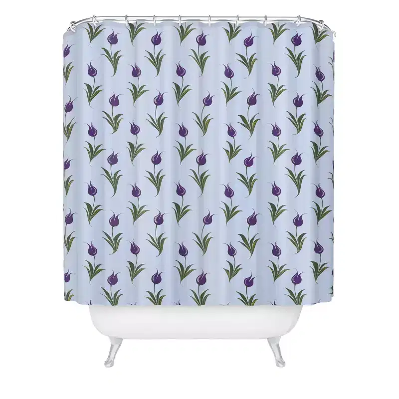 Deny Designs Evanjelina & Co Turkish Ebru Purple Tulip Shower Curtain