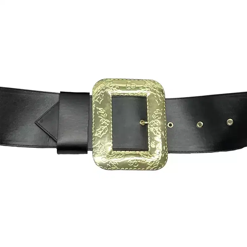 HMS Oversized Santa Belt with Big Metal Buckle Costume Accessory