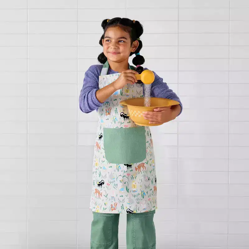 Kids' Animal Print Apron Green - Pillowfort™