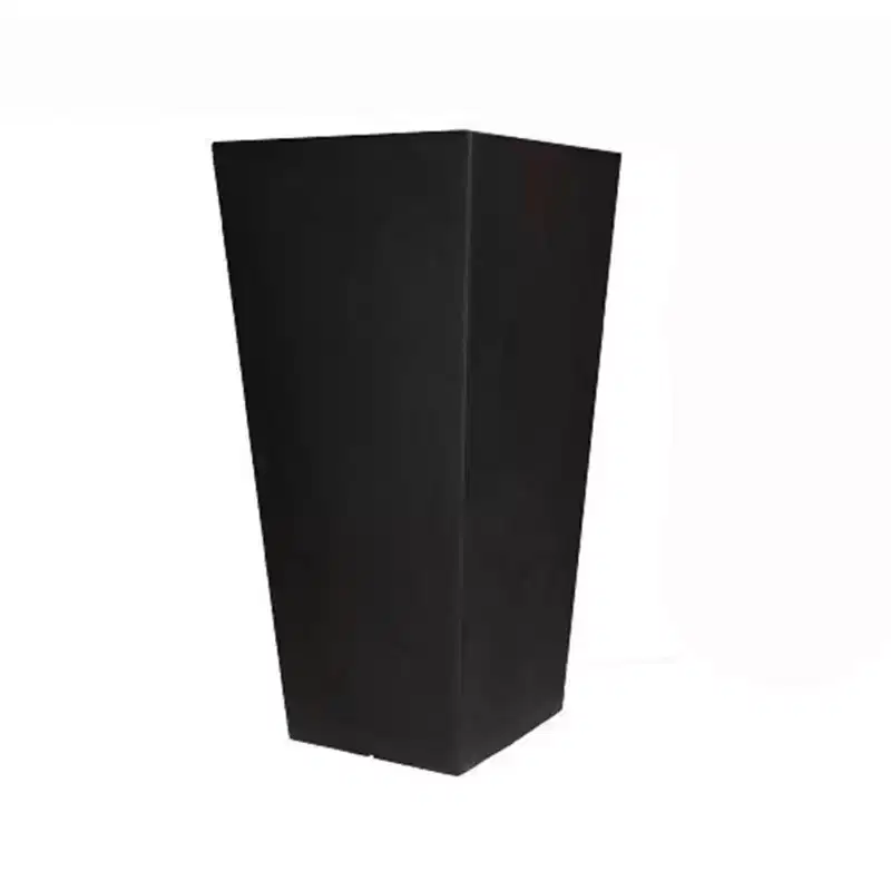 Tusco Products Cosmopolitan Tall Square Plastic Indoor/Outdoor Planter