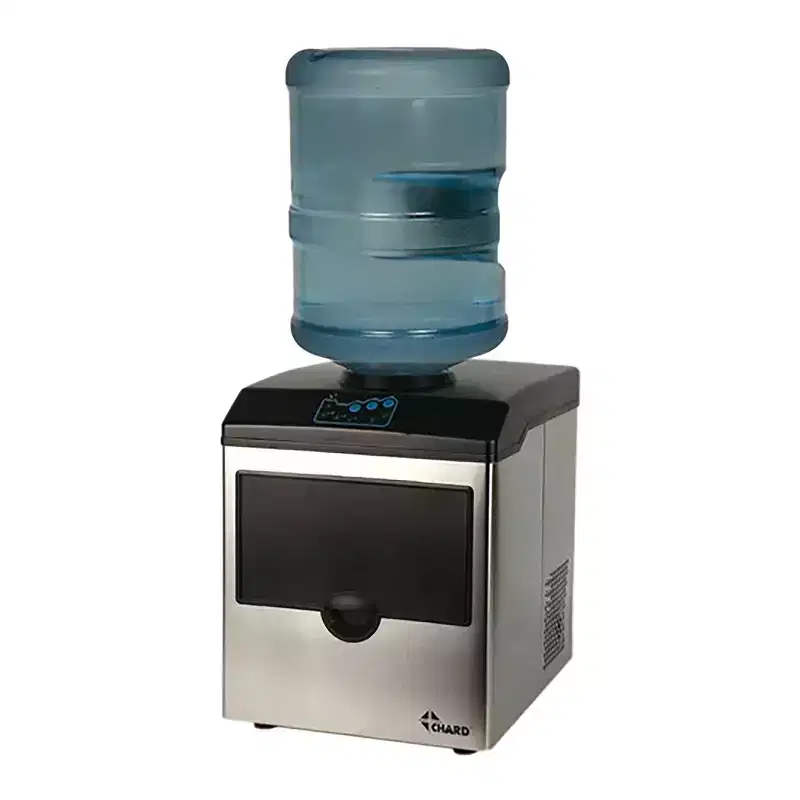 CHARD Stainless Steel Ice Maker and Water-Jug Water Dispenser, 33 Lbs. of Ice per Day