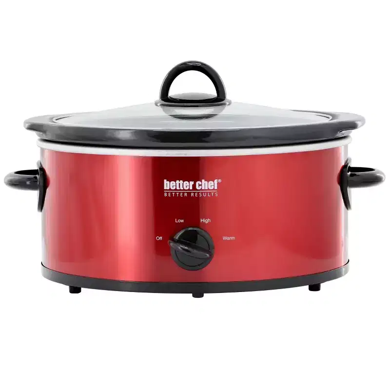 Better Chef 3-Quart Slow Cooker with Removable Stoneware Crock in Silver