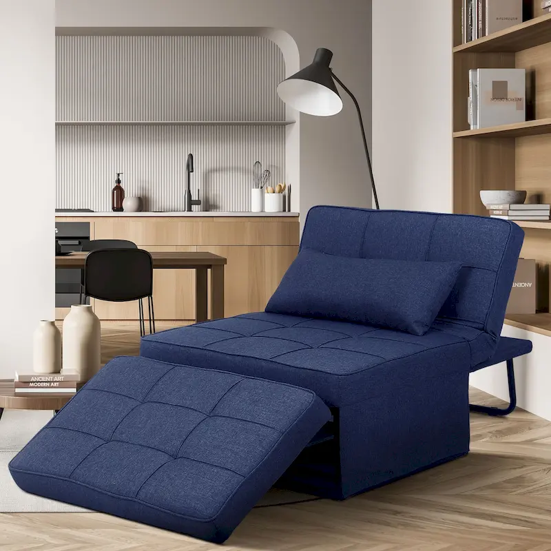 Convertible Sofa Bed Sleeper Sofa Chair Couch Folding Ottoman Recliner Chairs for Living Room