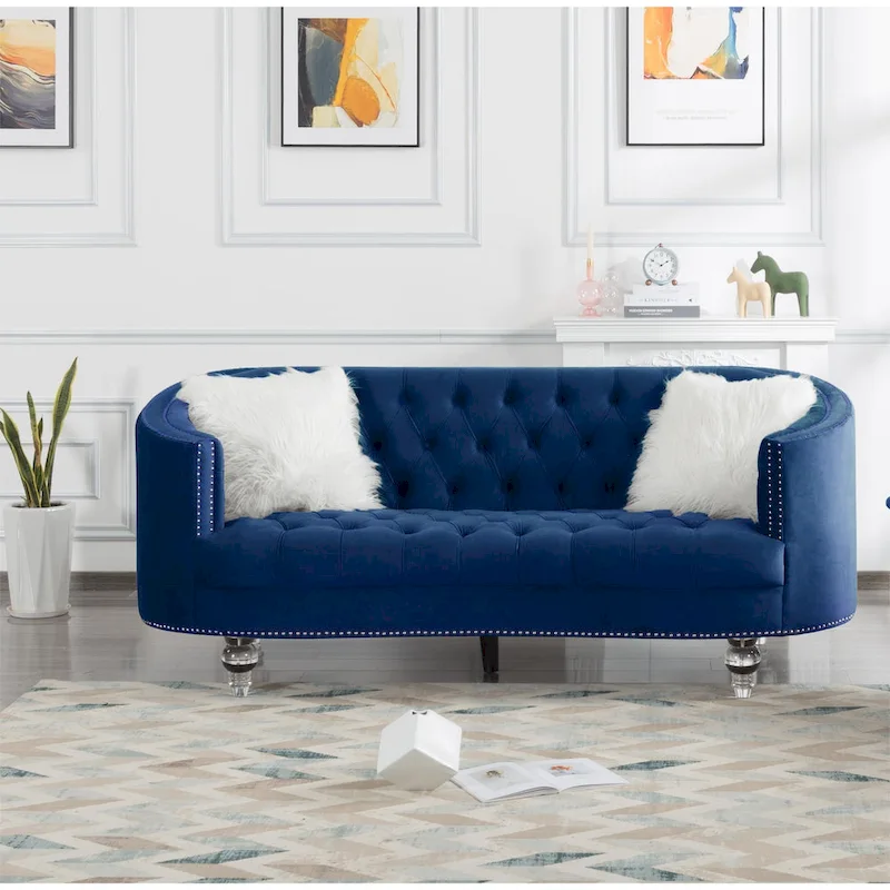 Living Room Velvet Sofa