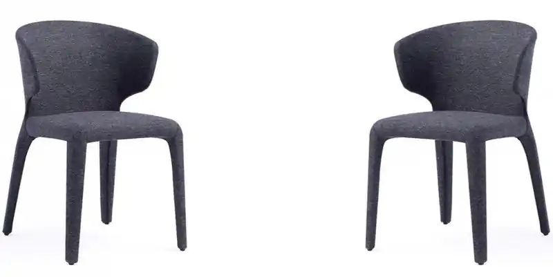Modern Woven Tweed Dining Chairs