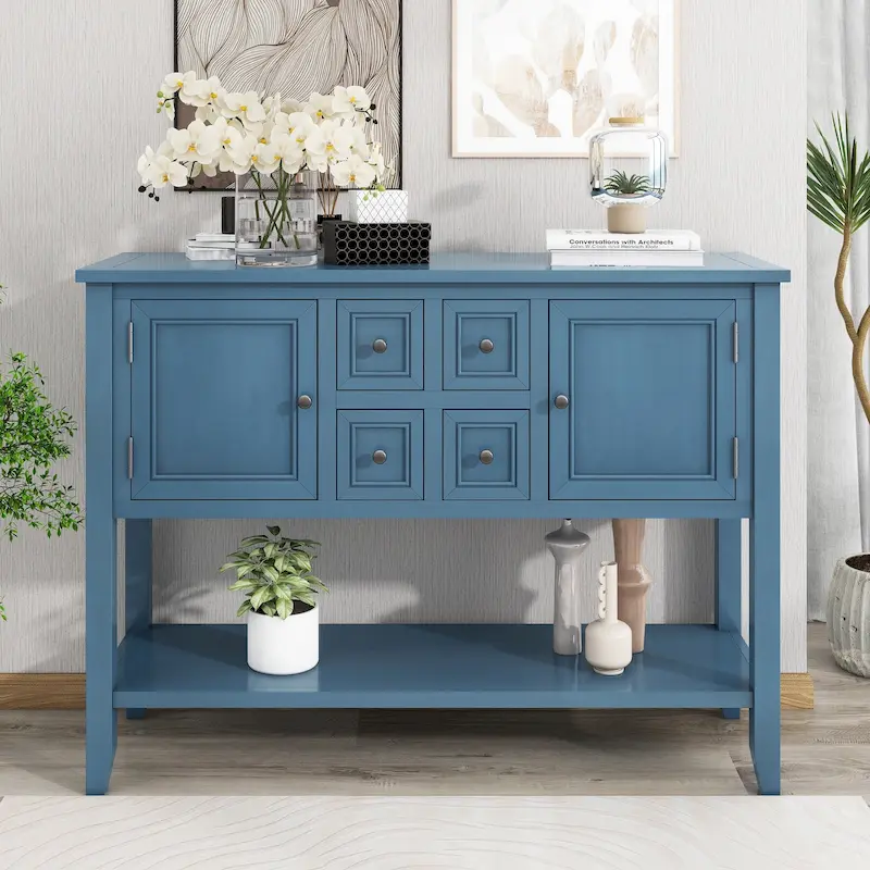 Buffet Sideboard Console Table with Bottom Shelf