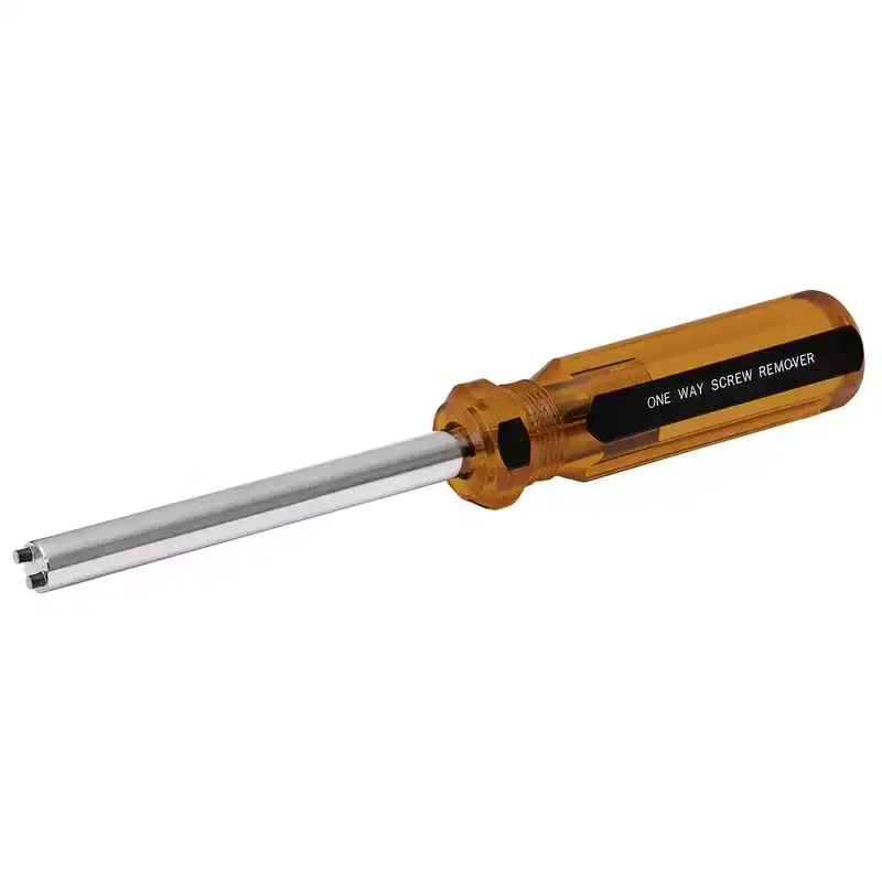 Brixwell One Way Screw Remover Tool Steel Material, For 8 to 10 Screws Size, Tamper Proof Used On Locks Fixtures Partitions, Gray Finish