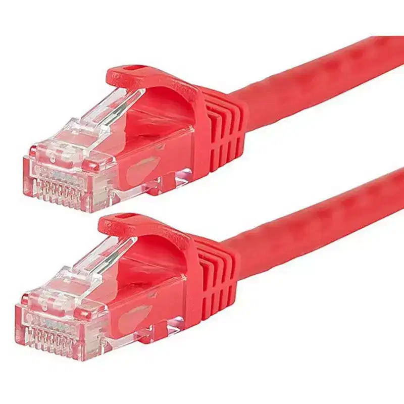 Monoprice Cat6 Ethernet Patch Cable - 14 Feet - Red | Network Internet Cord - RJ45, Stranded, 550Mhz, UTP, Pure Bare Copper Wire, 24AWG - Flexboot