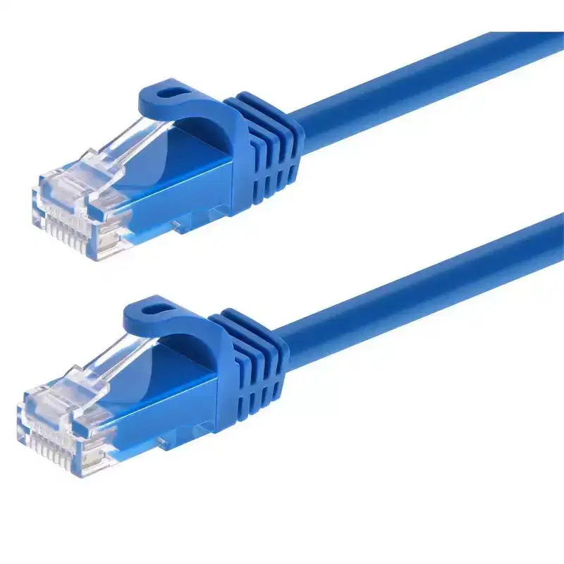 Monoprice Cat6 Ethernet Patch Cable - 2 Feet - Blue | Network Internet Cord - RJ45, Stranded, 550Mhz, UTP, Pure Bare Copper Wire, 24AWG - Flexboot