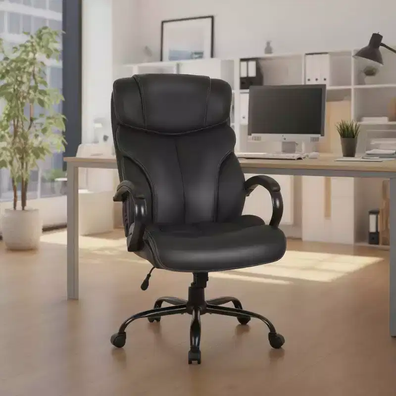 BestMassage Big and Tall Office Chair 500lbs Office Chair PU Leather Executive Chair Computer Desk Chair