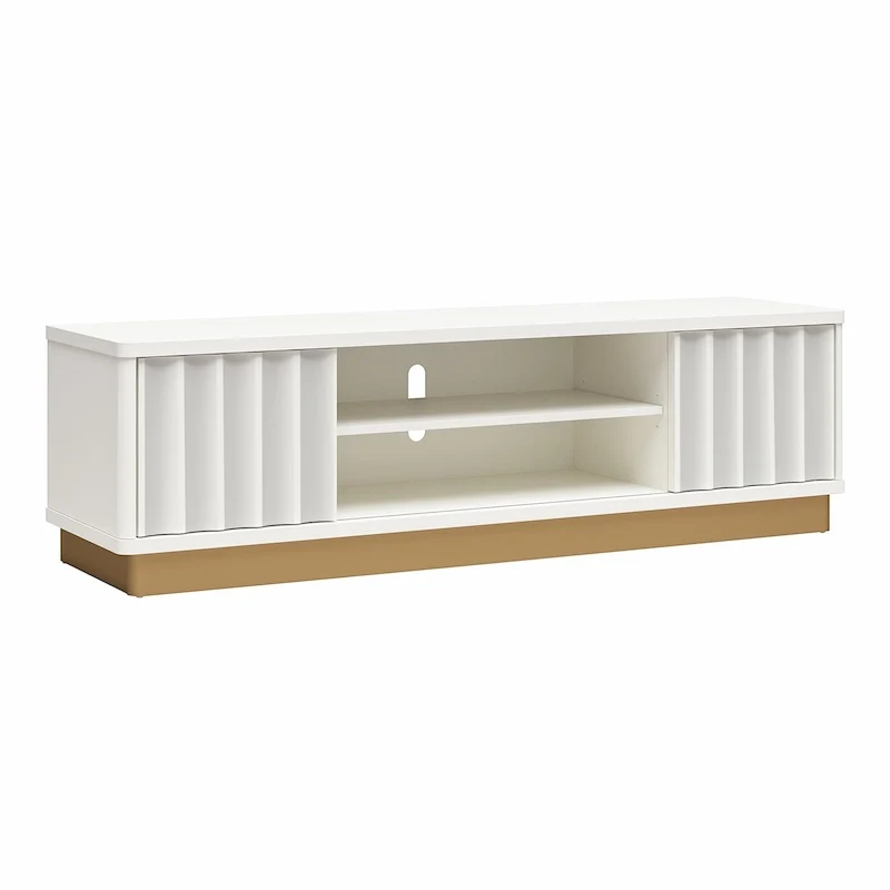 CosmoLiving by Cosmopolitan Rene Modern Scalloped TV Stand for TVs up to 65 - Up to 65