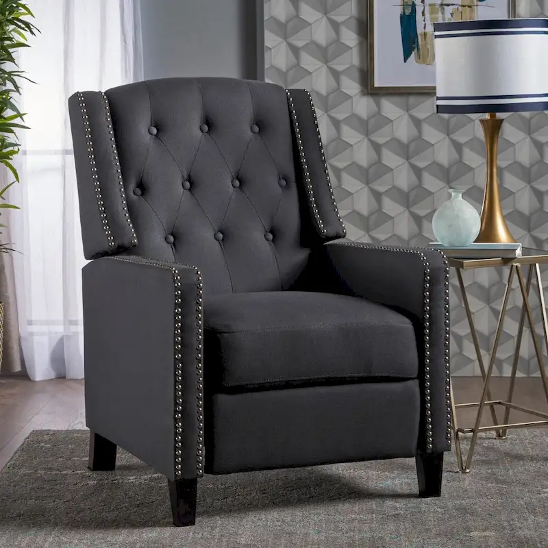Izidro Tufted Fabric Recliner by Christopher Knight Home