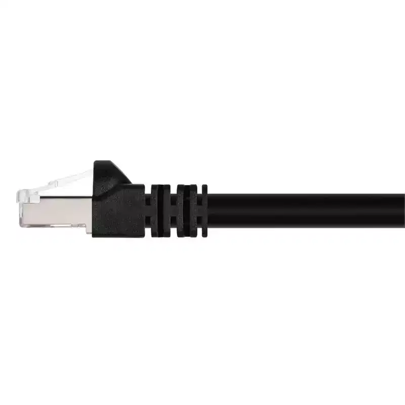 Monoprice Cat6A Ethernet Patch Cable - 100 Feet - Black | Network Internet Cord - RJ45, 550Mhz, STP, Pure Bare Copper Wire, 10G, 26AWG