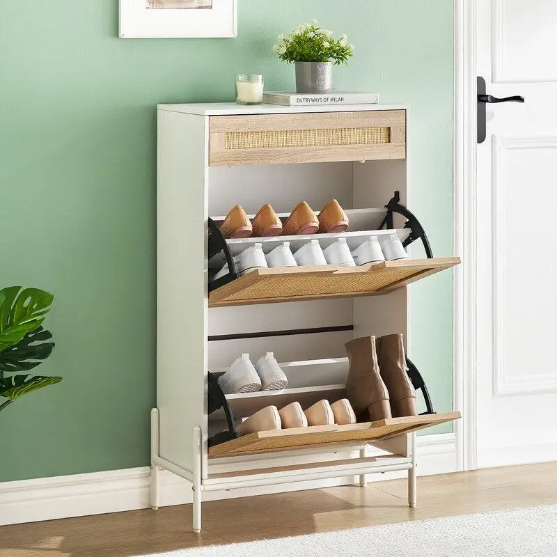 Two-door one-drawer shoe cabinet