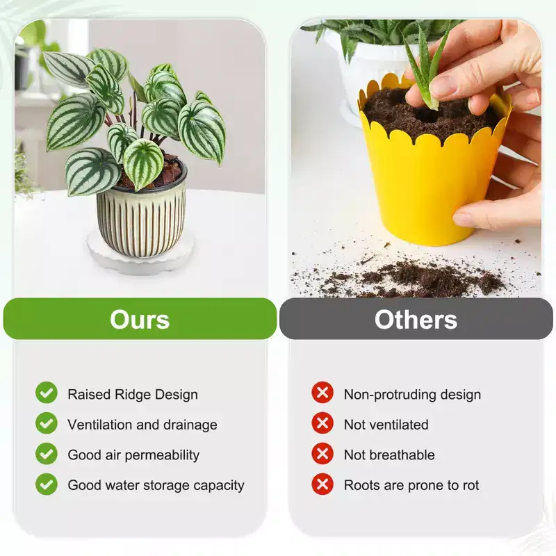 Unique Bargains Durable Thickened Plastic Waterproof Flexible Plant Saucers 2 Pcs