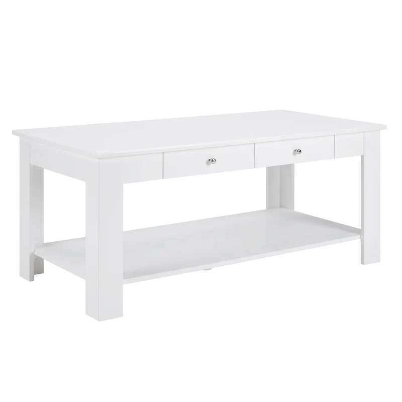 Convenience Concepts Designs2Go 2 Drawer Baja Coffee Table with Shelf