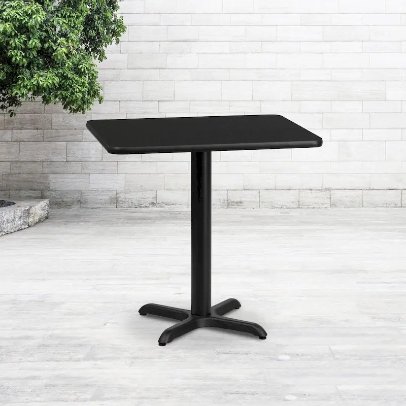 24 x 30 Rectangular Laminate Table Top with 22 x 22 Table Height Base - 24W x 30D x 31.125H