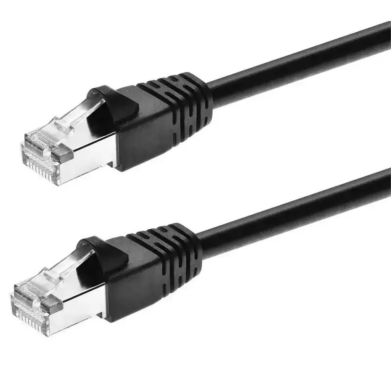 Monoprice Cat6A Ethernet Patch Cable - 10 Feet - Black | Network Internet Cord - RJ45, 550Mhz, STP, Pure Bare Copper Wire, 10G, 26AWG