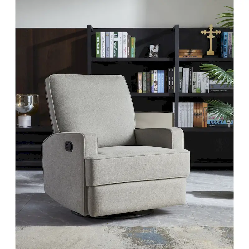 32-inch Manual Swivel Glider Recliner with USB Charger