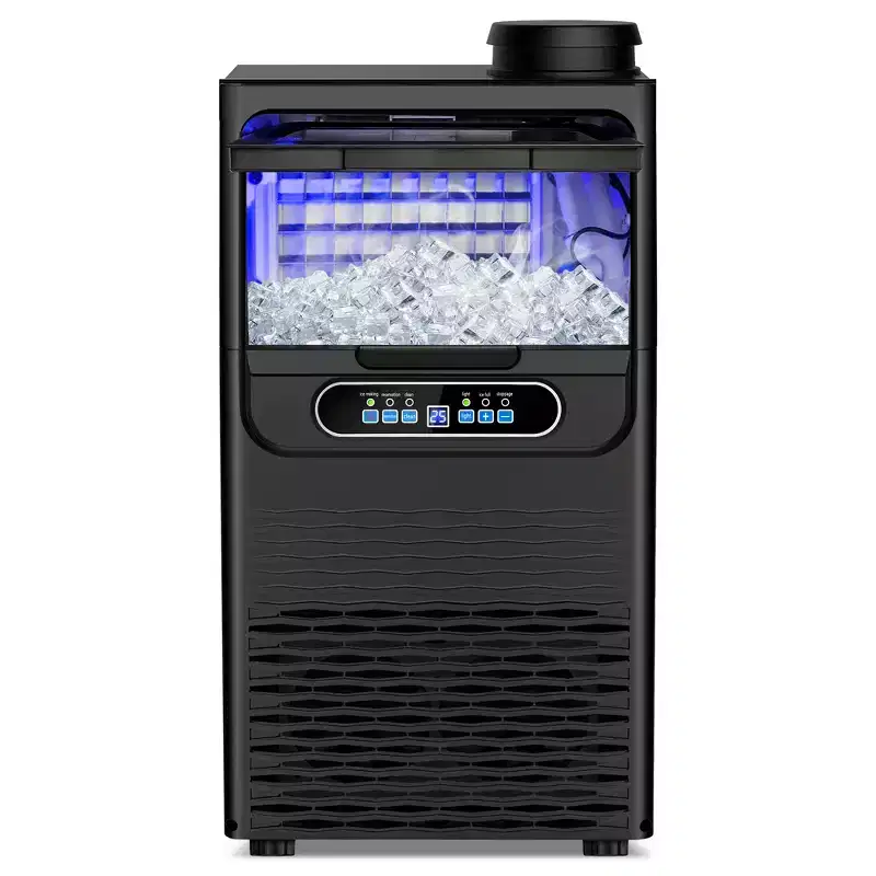 Denjol 13.5in 80 lbs./24H Built-in/Freestanding Commercial Ice Maker With LCD Panel
