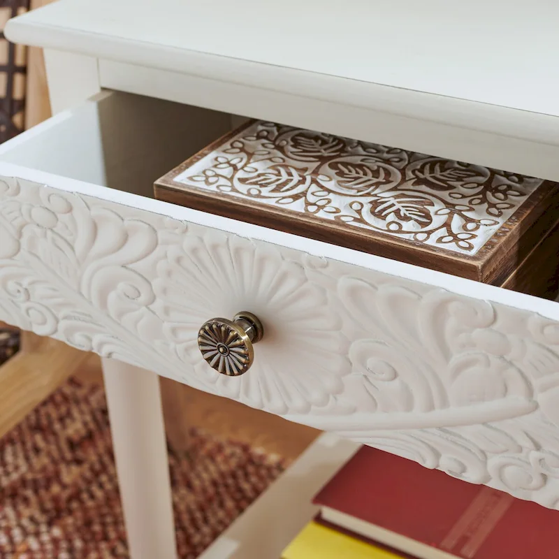 SAFAVIEH Heide 1-Drawer Accent Table - 19 W x 15.8 L x 26 H - 19Wx16Dx26H