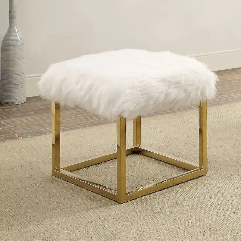 Tula Contemporary 21-inch Metal Entryway Bench by Furniture of America
