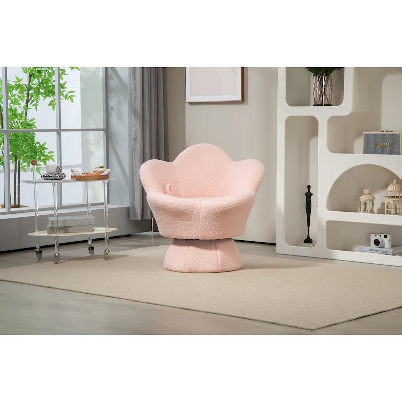 360 Swivel Modern Armchair Salon Chair TV Chair with Plush Cushioning for Living Room Bedroom or Office