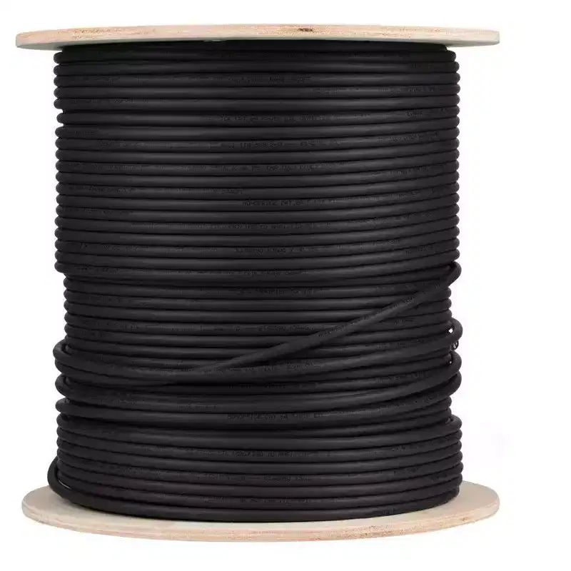Monoprice Cat6A Ethernet Bulk Cable - 1000 feet - Black | Solid, 550Mhz, UTP, CMP, Plenum, Pure Bare Copper Wire, 10G, 23AWG - Entegrade Series