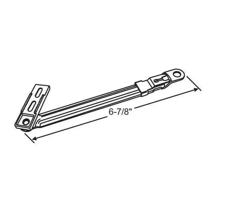 Brixwell Connect Arm With Modified Clip, Metal Material, 6-7/8 Arm Length, 6-5/16 Clip Size, Gray Finish