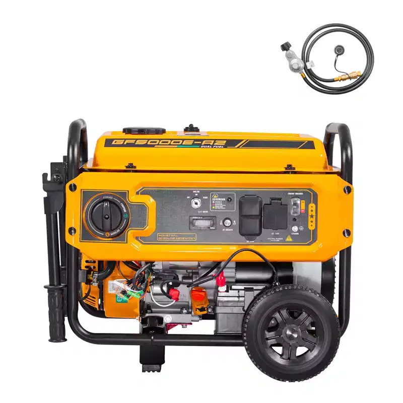 VEVOR Portable Generator, Gasoline 4650W Peak Watt & LPG 4130W Peak Watt Dual Fuel Generator, Home Backup Generators with Electric Start,Multicolor