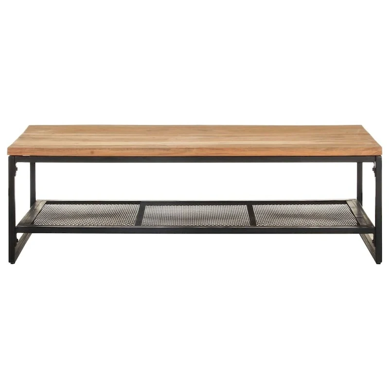 vidaXL Coffee Table 43.3x23.6x13.8 Solid Acacia Wood - 43.3 x 23.6 x 13.8