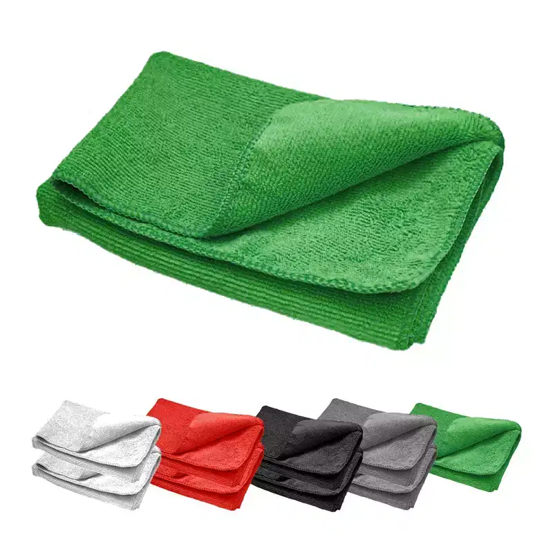 Castrol All Purpose Microfiber Cleaning Cloths 12 Pack, 14x14, Machine Washable & Streak-Free Green
