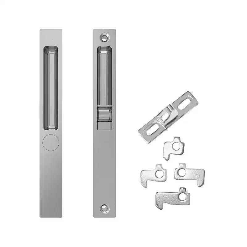 Brixwell 13-192 Patio Door Handle Set With Cams And Keeper Chrome Finish