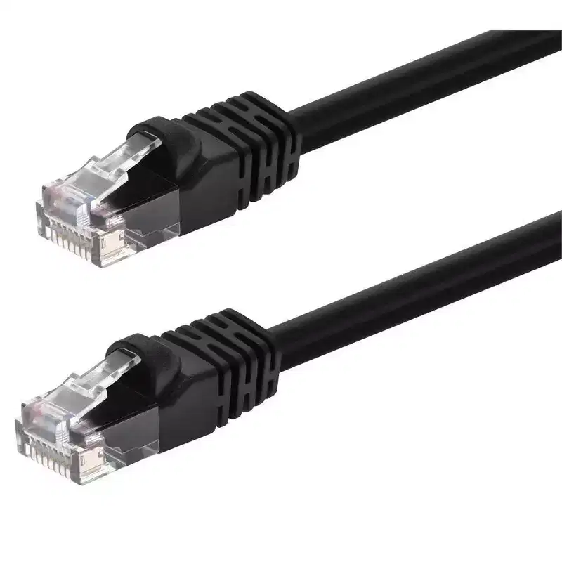 Monoprice Cat6 Ethernet Patch Cable - 30 Feet - Black | Network Internet Cord - RJ45, Stranded, 550Mhz, UTP, Pure Bare Copper Wire, 24AWG