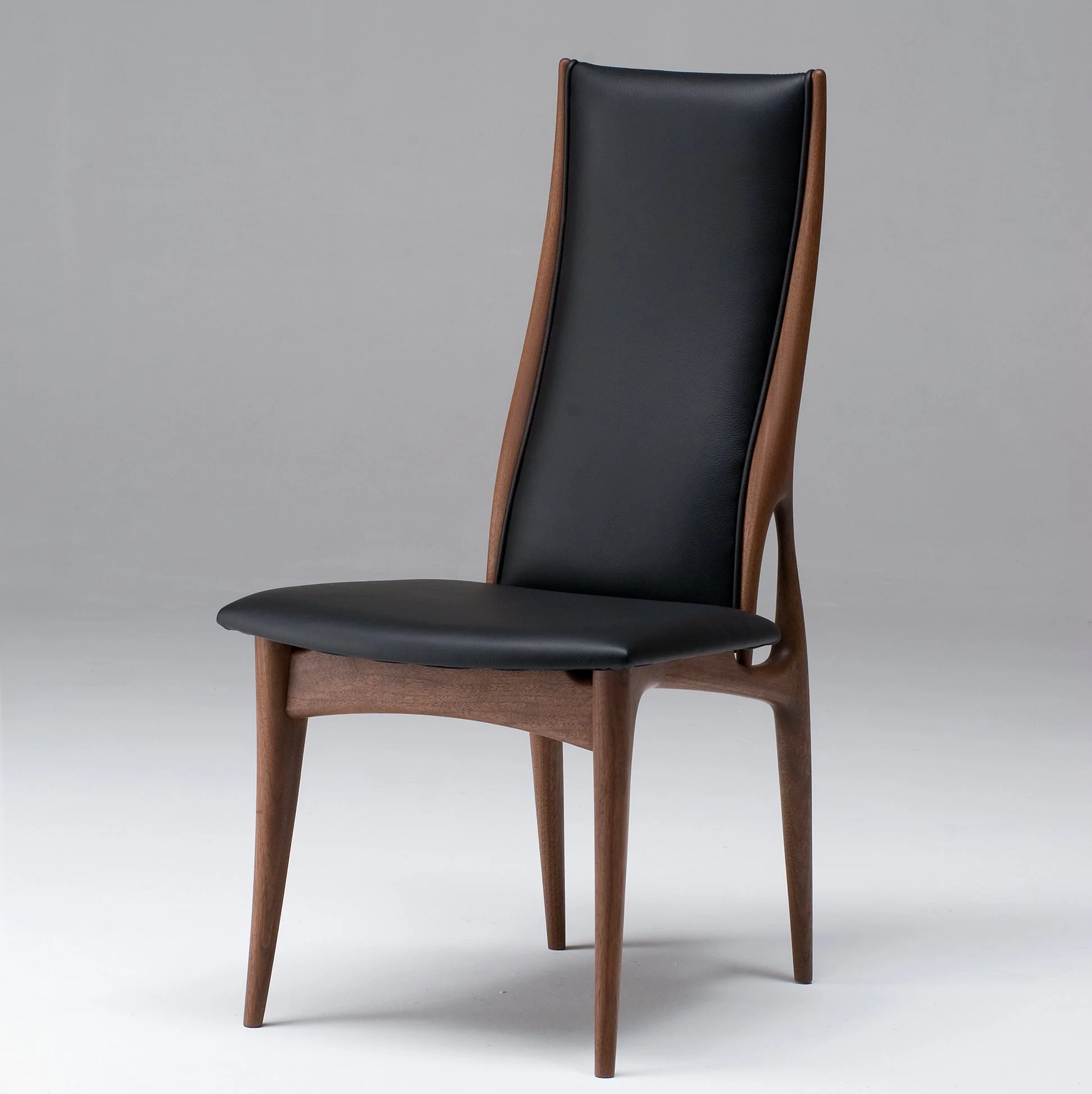 Solid Wood Upholstered High Back Chair