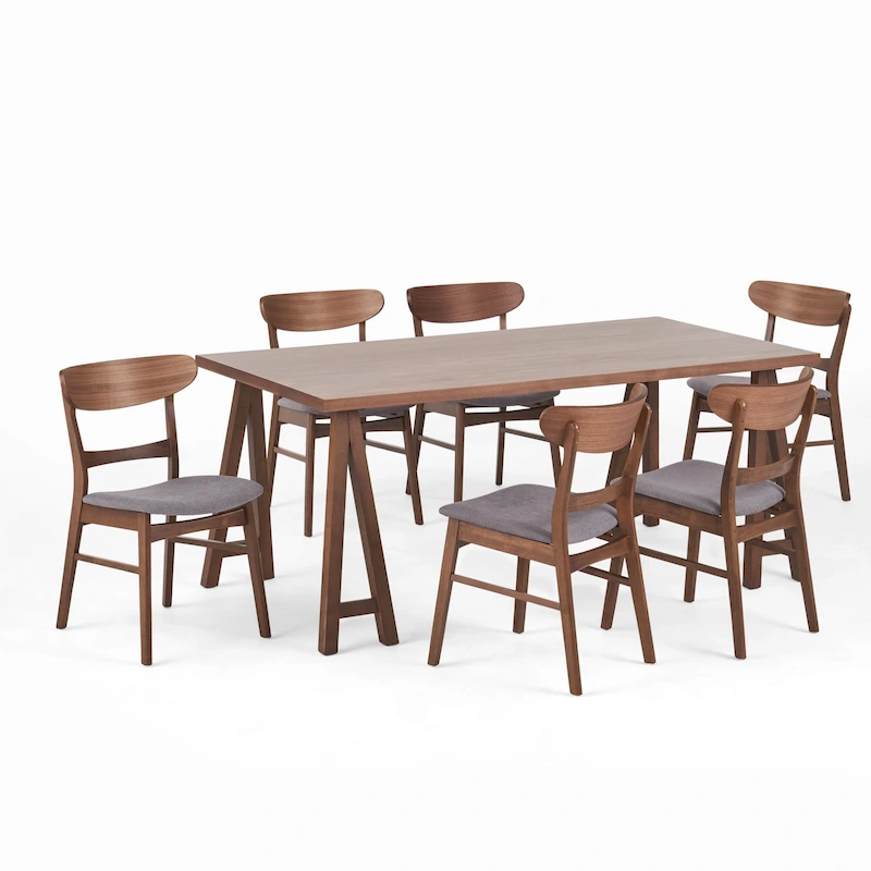 Idalia Mid-Century Modern 7 Piece Dining Set by Christopher Knight Home