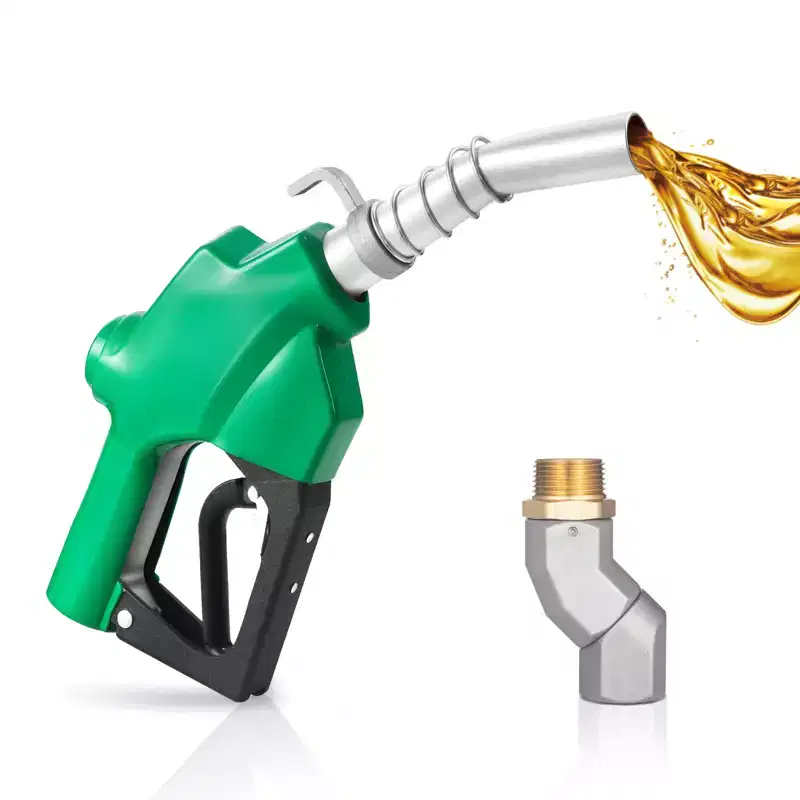 VEVOR 1 Inch NPT Automatic Fuel Nozzle with Swivel, Max Flow Rate 21.6 GPM, Auto Shut Off Diesel Gas Pump Nozzle with 3-Speed Trigger Lock, Green