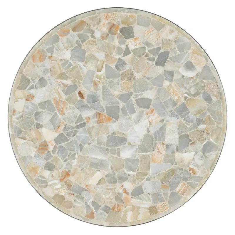 Hooker Furniture 5934-80111-00 Melange 42 Diameter Onyx and Steel