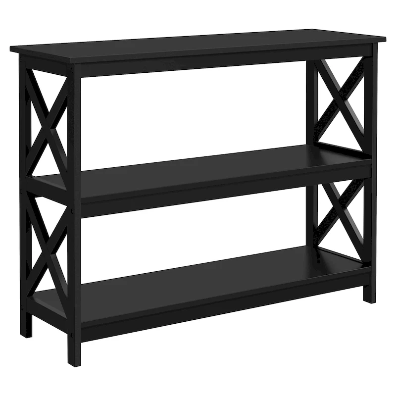 Yaheetech X-Design 3 Tiers Wooden Entryway Console Table