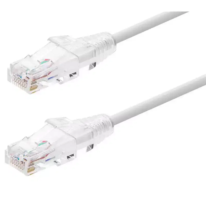 Monoprice Cat6 Ethernet Patch Cable - 10 feet - White | Snagless RJ45 Stranded 550MHz UTP CMR Riser Rated Pure Bare Copper Wire 28AWG - SlimRun Series