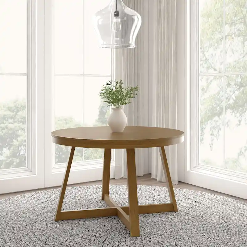 Plank and Beam Classic Solid Wood Round Dining Table - 47