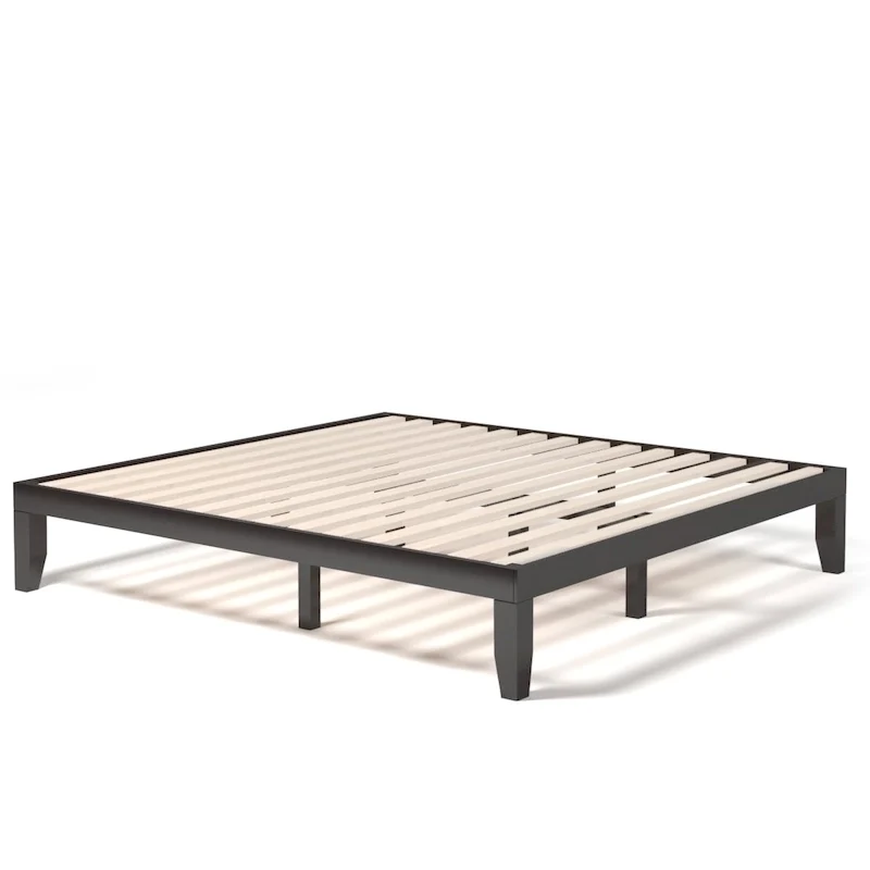 Costway King Size 14  Wooden Bed Frame Mattress Platform Wood Slats