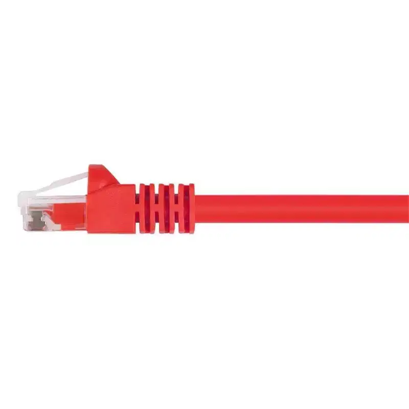 Monoprice Cat6 Ethernet Patch Cable - 1 Feet - Red | Network Internet Cord - RJ45, Stranded, 550Mhz, UTP, Pure Bare Copper Wire, 24AWG