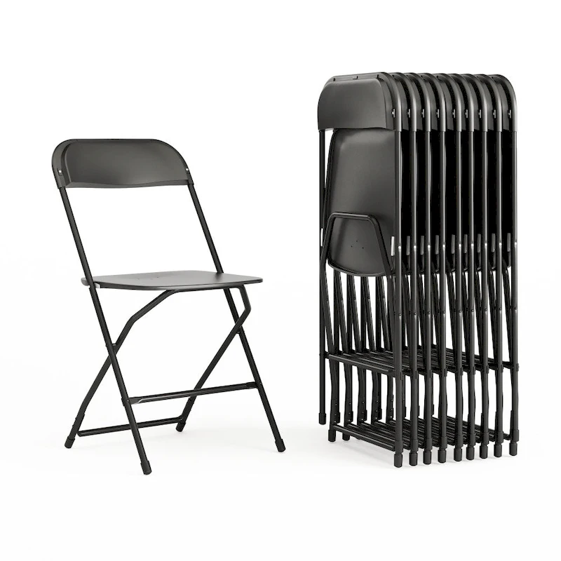 Plastic Folding Chair - 10 Pack 650LB Weight Capacity - Event Chair