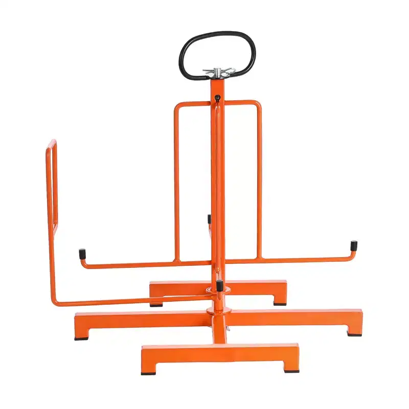 VEVOR Cable Dispenser, Floor or Stud Mounted, Wire Spool Rack, Portable Wire Rack Dispenser with Anti-Slip Metal Handle for Wiring Transport,Orange