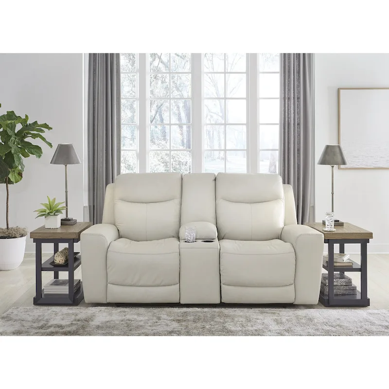 Coconut Power Reclining Loveseat with Console - 79W x 42D x 43H