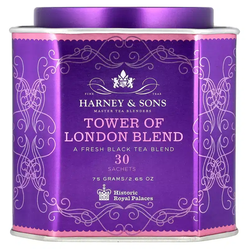 Harney & Sons Tower of London Blend, A Fresh Black Tea Blend, 30 Sachets, 2.65 oz (75 g)